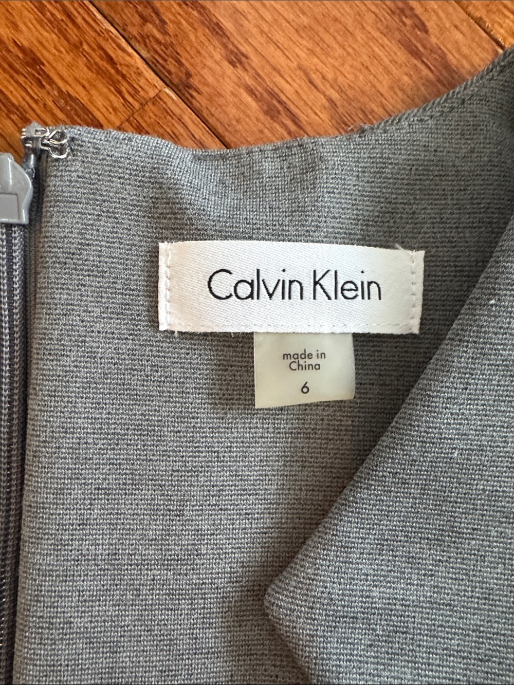 Calvin Klein Steel Gray Pleated Sheath Midi Dress - Picture 2 of 4